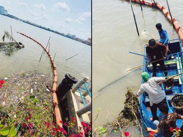 Garbage trap Chaophraya River-c
